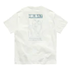 atelier PinoMiのHOLIDAY ( ブルー ) オーガニックコットンTシャツ