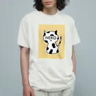 NENe___のNEKO yellow  オーガニックコットンTシャツ