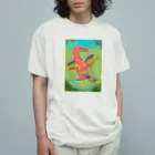 100 Papageno Storyの飛べない鳥のかけるん オーガニックコットンTシャツ