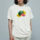 cheat omeletteのスイカの花 オーガニックコットンTシャツ