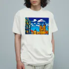 GALLERY misutawoのチェコ プラハの天文時計とティーン教会 Organic Cotton T-Shirt