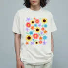 A33のレインボープライド　フラワー Organic Cotton T-Shirt