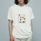 五月のふくろねこ Organic Cotton T-Shirt