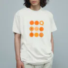 atelier PinoMiのオレンジ 유기농 코튼 티셔츠