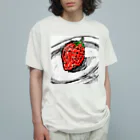 Kaedeのstrawberry オーガニックコットンTシャツ