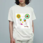 MitsuyoのMaru kuma 。 / Bear with lots of circles. オーガニックコットンTシャツ