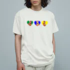 にゃんたまHOUSEのメンズハート Organic Cotton T-Shirt