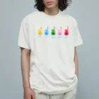 十姉妹のカラフルクリームソーダ オーガニックコットンTシャツ