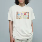 sandy-mのマスキングテープのお花畑 オーガニックコットンTシャツ