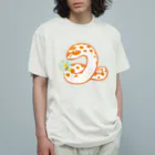 おにぎり屋のヘビ花火シシバナ（オレンジver） オーガニックコットンTシャツ