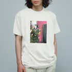 asami　otomoの薔薇とラーメン（お昼間） オーガニックコットンTシャツ