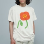 おばけ植物園のおばけ花（ポピー） Organic Cotton T-Shirt