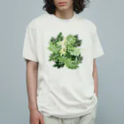 Wonder Bird Forestの藤の葉陰 オーガニックコットンTシャツ