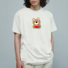 KumaNekoのくまとスイカ オーガニックコットンTシャツ