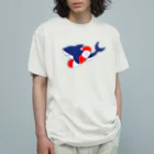 kazukiboxのサメくんは、泳げない。 オーガニックコットンTシャツ