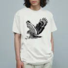 WILDBIRD GOODS SHOPのカンムリワシ・モノクロ Organic Cotton T-Shirt