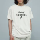 ネコグラシの制御不能の猫ちゃん（黒文字） Organic Cotton T-Shirt