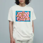 hanageyasuyoのハートな鼻毛さん💗 オーガニックコットンTシャツ