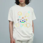 greetenの猫ちゃん組体操　運動会 Organic Cotton T-Shirt