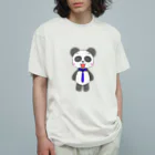 ふんころうの新入社員パンダ オーガニックコットンTシャツ