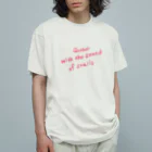エリアシ刈り上げタイショップのHORAGAI PINK オーガニックコットンTシャツ