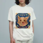 夏休みの犬のまめちゃん オーガニックコットンTシャツ