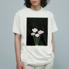 夏休みの夜のお花ちゃん オーガニックコットンTシャツ