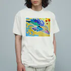 アート工房　甘月蝕(kanngesshoku)『TAaKA』のストアのMary's  tweets『ワーイ、海水浴って最高!!』 Organic Cotton T-Shirt