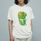  @Petrykivka Japan       💙  💛   ウクライナ伝統画法のアーティチョーク Organic Cotton T-Shirt