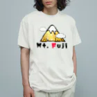 レアレアコクアのいいことありそう! 金運シリーズ　(富士山　Mt.Fuji) オーガニックコットンTシャツ