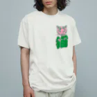 LONESOME TYPE ススのI LOVE 猫（妖） オーガニックコットンTシャツ