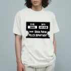 Cyber XXXの犯罪者が手に持つあれ　マグショット オーガニックコットンTシャツ