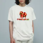 onehappinessのいちご　ポメラニアン オーガニックコットンTシャツ