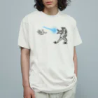 モルTの鳥獣人物戯画　カメハメ波 オーガニックコットンTシャツ