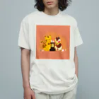 月見里 雀 -yamanashi suzume-のストーブでぬくぬく雀 Organic Cotton T-Shirt