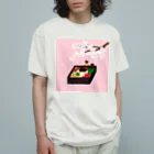 月見里 雀 -yamanashi suzume-のお花見雀 オーガニックコットンTシャツ