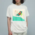 月見里 雀 -yamanashi suzume-のさまーばけーしょん中の雀 オーガニックコットンTシャツ