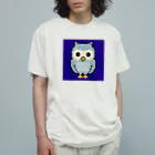 chicodeza by suzuriのフクロウのドット絵 Organic Cotton T-Shirt