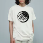 AsobuyerのSF家紋「顔に壽海老」 オーガニックコットンTシャツ
