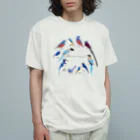 エダマメトイチ雑貨店のI love blue birds 1 大 オーガニックコットンTシャツ