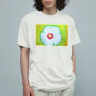 SUZURI.KEY-CHANのフヨウ誕生日花8月5日 オーガニックコットンTシャツ