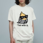 Cody the LovebirdのChubby Bird サングラスをかけたオカメインコ Organic Cotton T-Shirt