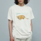 kitaooji shop SUZURI店のシャーするスナネコ オーガニックコットンTシャツ