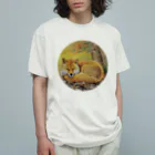アラスカ野生動物画家きむらけいの錦秋 オーガニックコットンTシャツ