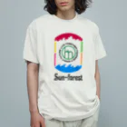 label greenの虹色sun-forest オーガニックコットンTシャツ