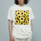 N-Photography のYellow Flowers 1 オーガニックコットンTシャツ