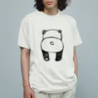 mocoのパンダのしっぽは白ですよ オーガニックコットンTシャツ