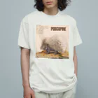 PALA's SHOP　cool、シュール、古風、和風、のPORCUPINE　ヤマアラシ オーガニックコットンTシャツ