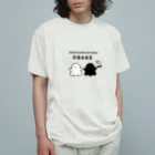 ぐぅたらデザインのしろくろキッチン ”おばけ” オーガニックコットンTシャツ