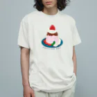 イラスト MONYAAT の毎月25日はプリンの日のプリン　イチゴプリン Organic Cotton T-Shirt